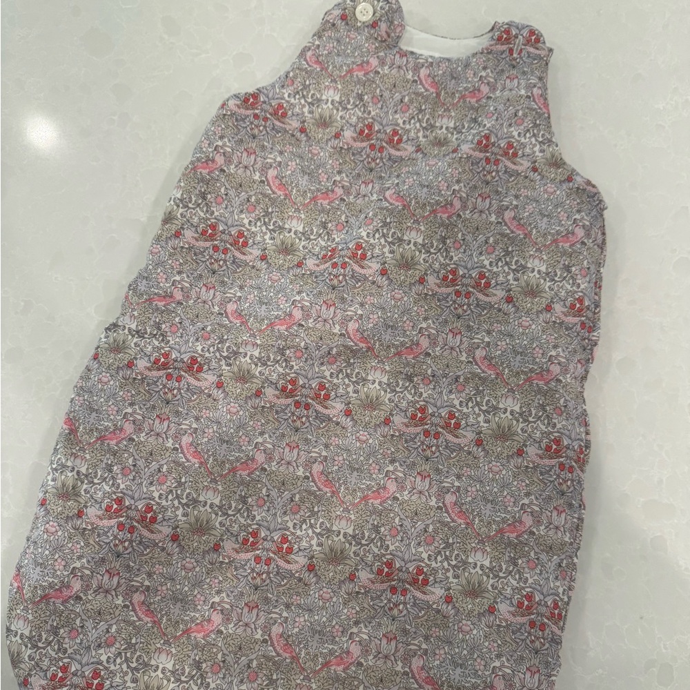 Bonpoint Pink and Gray Floral Baby Bag